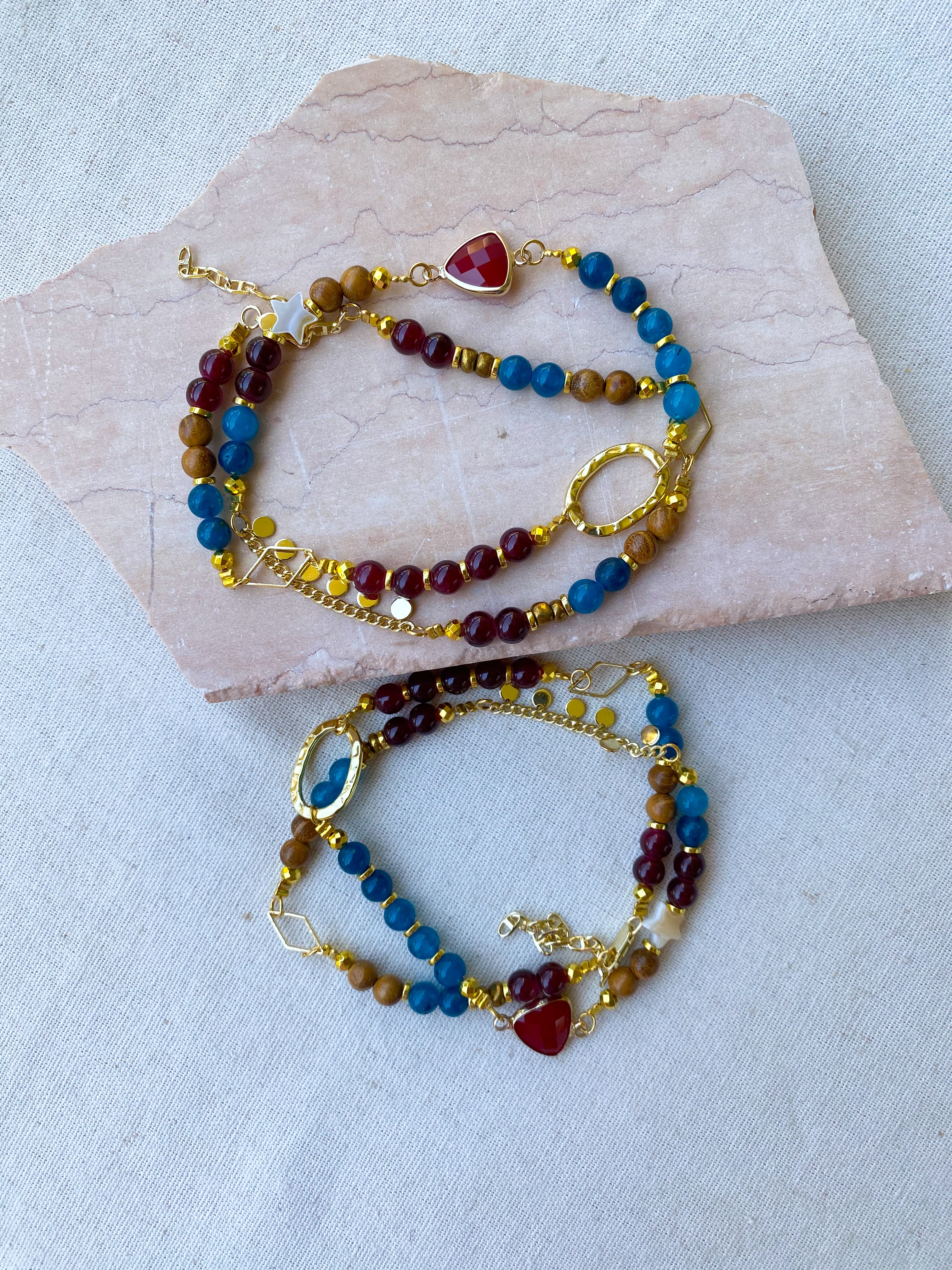 Burgundy Layered Bracelet