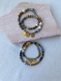 Gray X Brown Layered Bracelet
