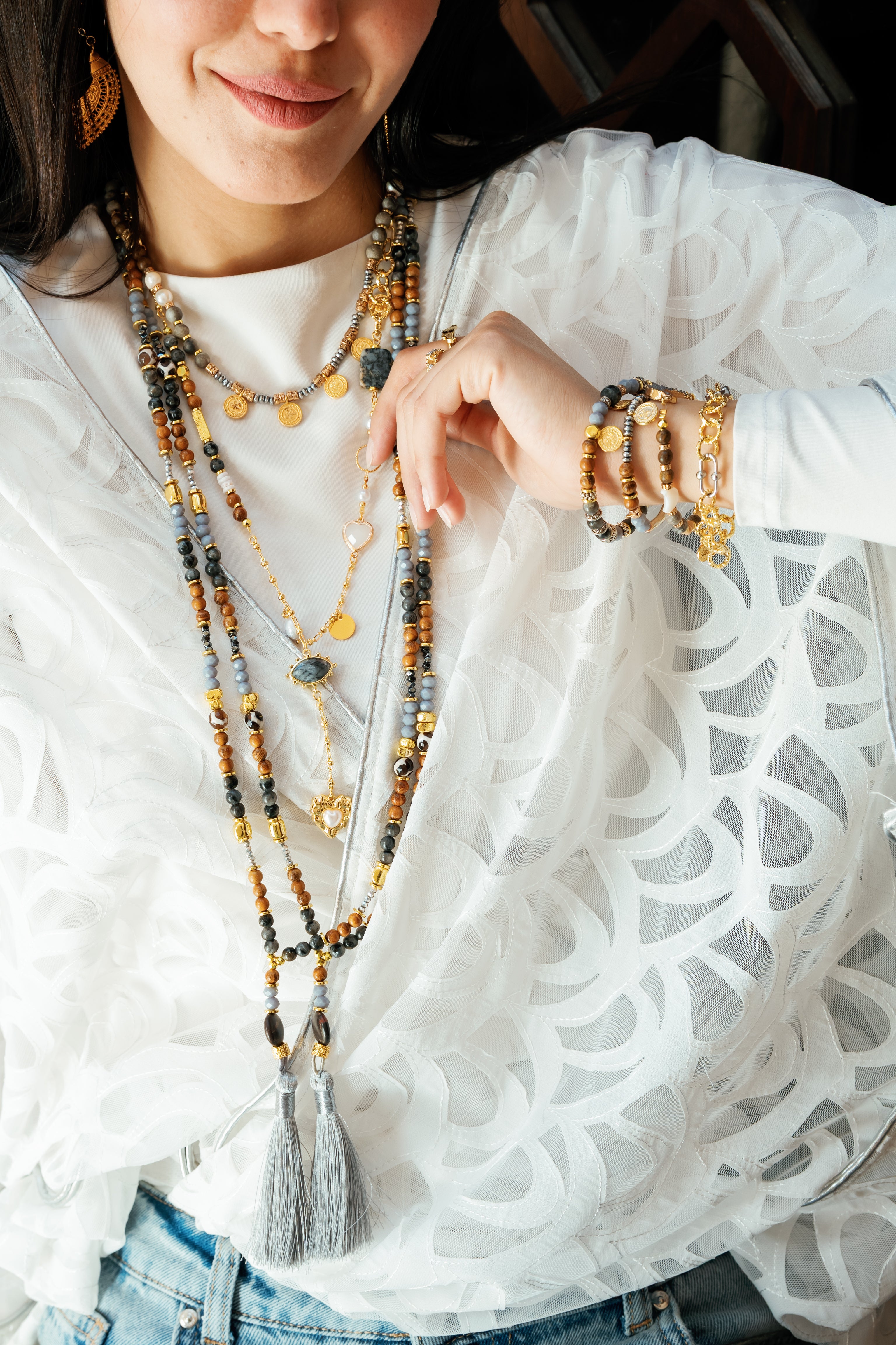 Gray X Brown Necklaces
