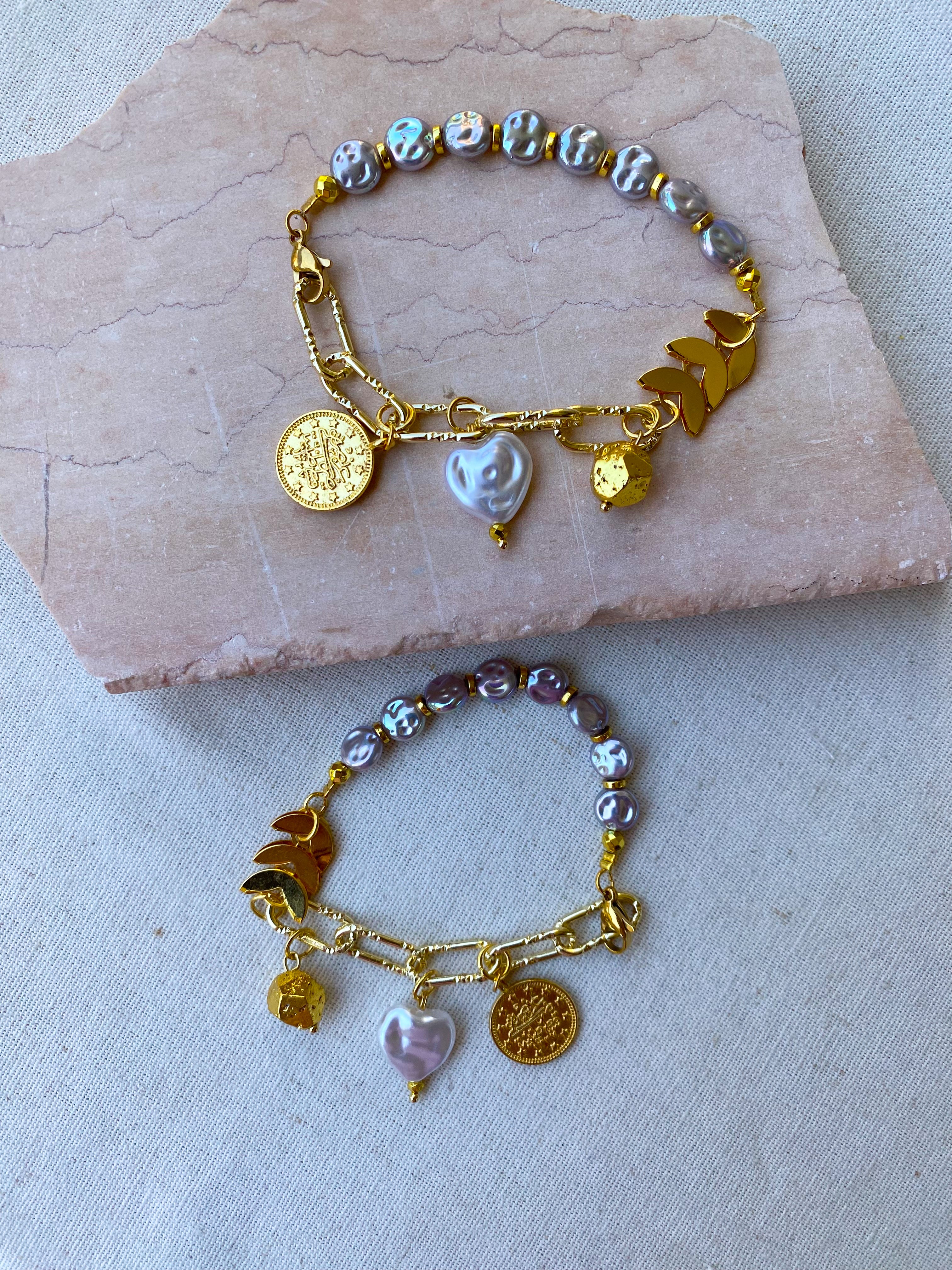 Heart Pearl Bracelet