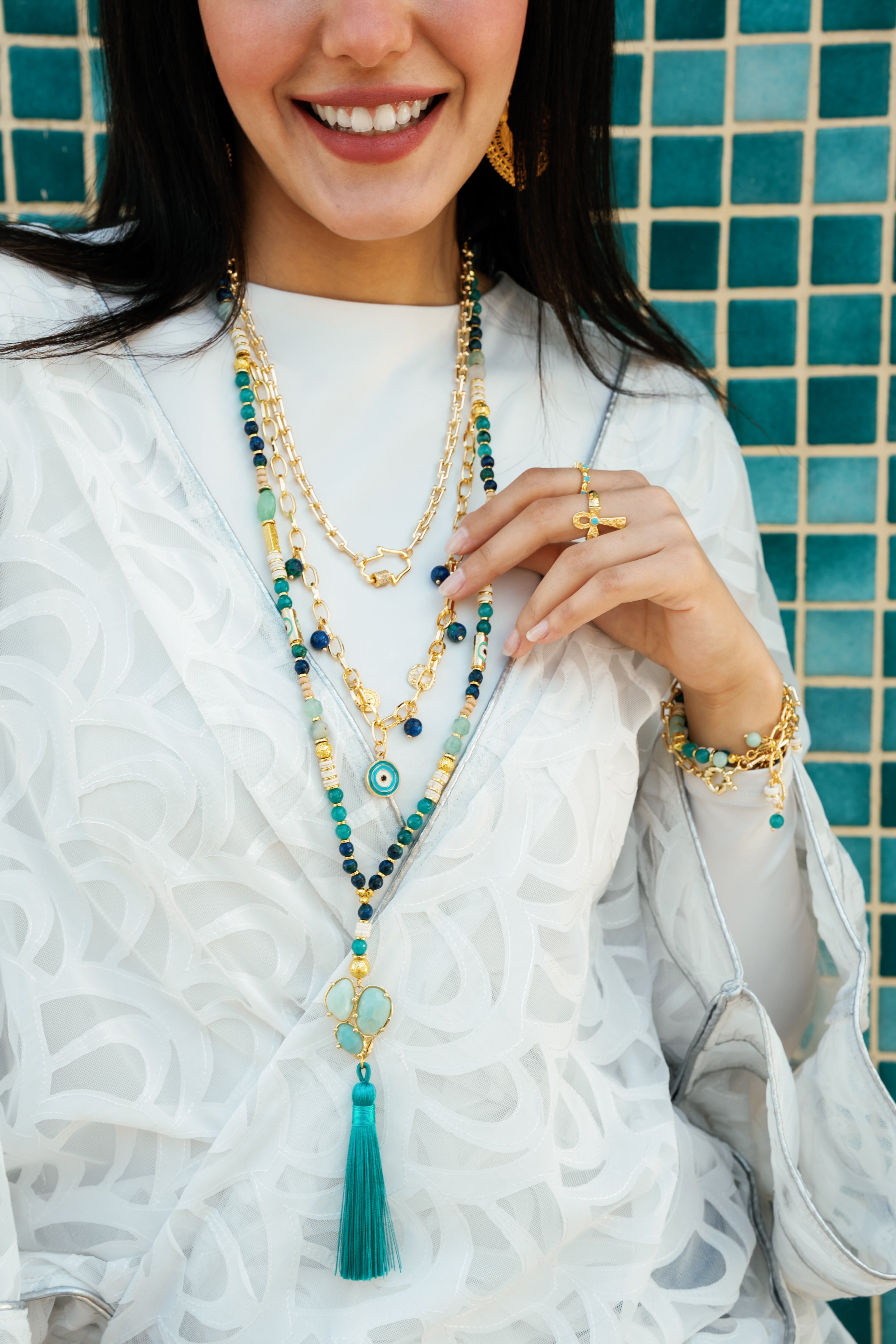 Peppermint Layered Necklace