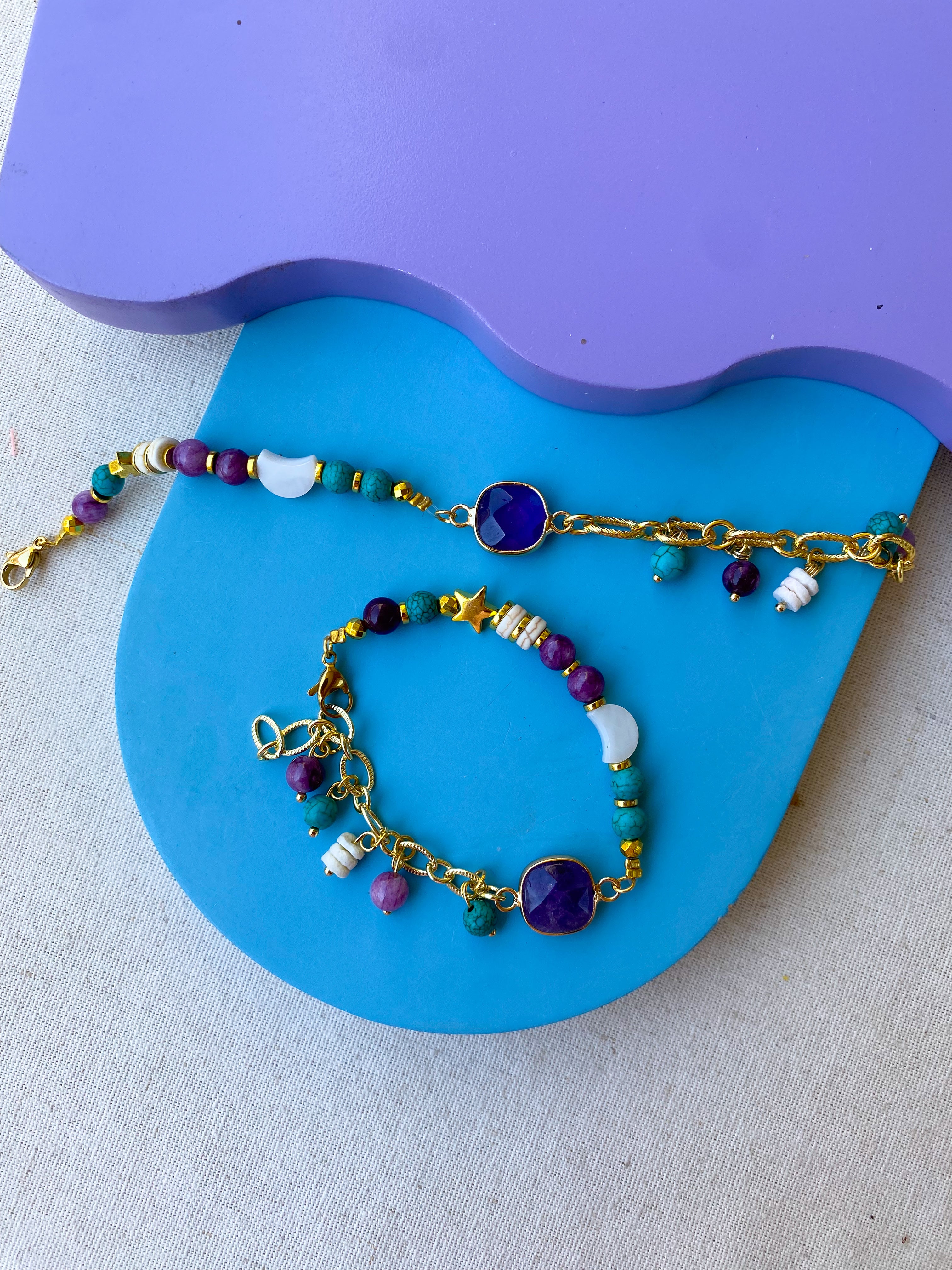 Purple X turqoise Bracelet